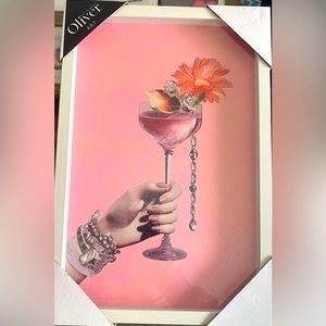 Framed Art Luxury Fashion Bracelet and Diamond Cocktail